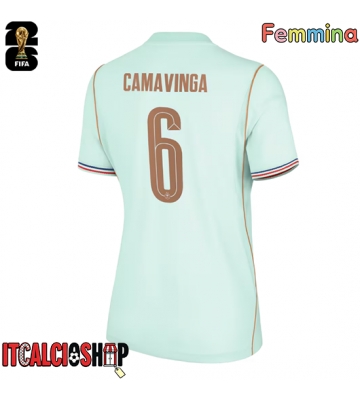 Francia Eduardo Camavinga #6 Seconda Maglia Femmina Mondiali 2026 Manica Corta